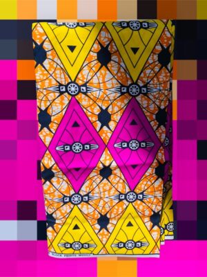 Wax POLYESTER « Rose, Orange & Jaune »